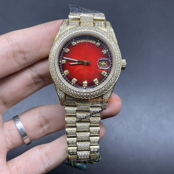 men's wristwatch boutique men's fashion watch gold diamond popular watch stainless steel hand inlaid diamond automatic mechanical, Slivery;brown
men's wristwatch boutique men's fashion watch gold diamond popular watch stainless steel hand inlaid diamond automatic mechanical, Slivery;brown