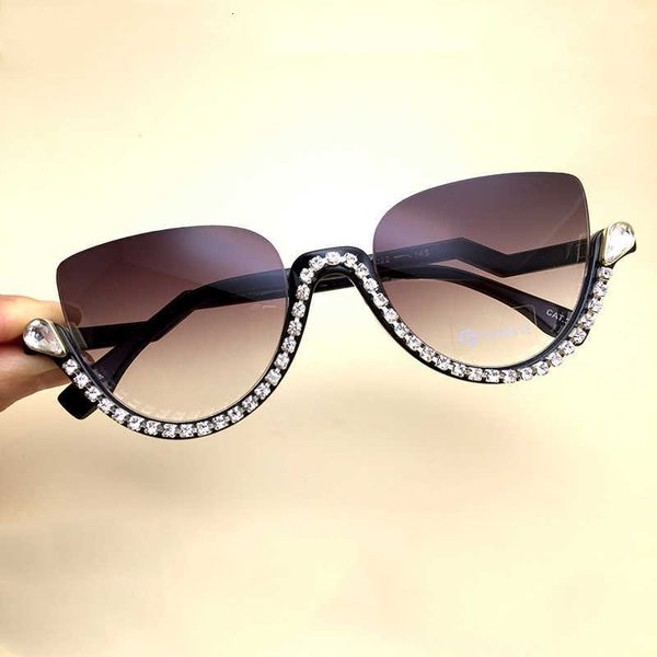Fashion half-frame sunglasses Rhinestone diamond Cat Eye Vintage Sunglasses Female famous brand Half Frame Glasses Clear Lens Crystal women's glasses frameI7NW
Fashion half-frame sunglasses Rhinestone diamond Cat Eye Vintage Sunglasses Female famous brand Half Frame Glasses Clear Lens Crystal women's glasses frameI7NW