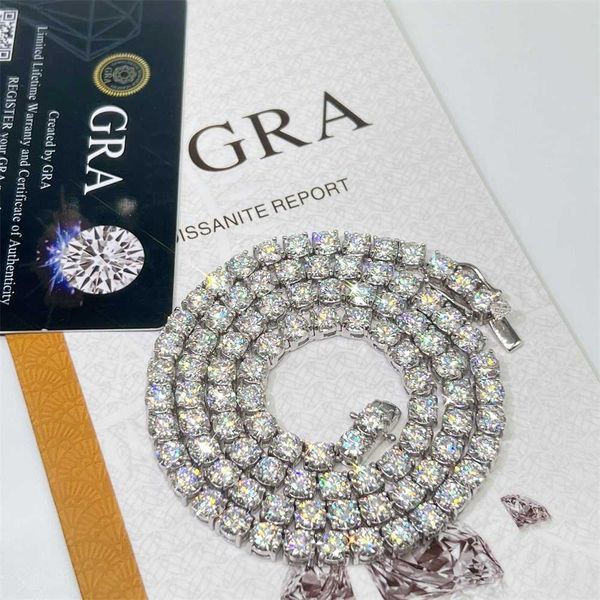 new style custom diamond vvs moissanite 925 sterling silver iced out tennis chain
new style custom diamond vvs moissanite 925 sterling silver iced out tennis chain