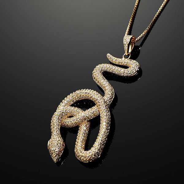 personalized zircon snake pendant necklace fashion gold ornament collar chain for men women iced out bling charm jewelry gifts guys sumptuou, Silver
personalized zircon snake pendant necklace fashion gold ornament collar chain for men women iced out bling charm jewelry gifts guys sumptuou, Silver