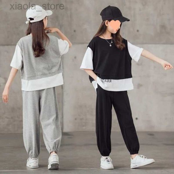 clothing sets summer kids sports suit korean short sleeve 2pcs outfits girls casual pants workout sets teenager child loungewear for 4-14y, White
clothing sets summer kids sports suit korean short sleeve 2pcs outfits girls casual pants workout sets teenager child loungewear for 4-14y, White