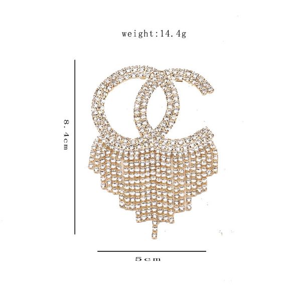 luxury designer tassels pins brooches pearl crystal rhinestone 18k gold plated womens brand letter brooch pins sweater suit brought clothing, Gray
luxury designer tassels pins brooches pearl crystal rhinestone 18k gold plated womens brand letter brooch pins sweater suit brought clothing, Gray