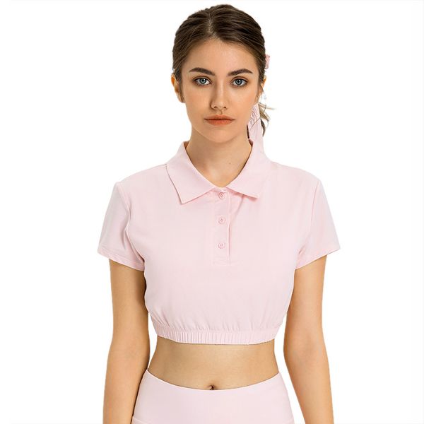 ll women yoga short sleeve women sports polo crop casual running fitness thin and light t-shirt summer 5 colors ds334
ll women yoga short sleeve women sports polo crop casual running fitness thin and light t-shirt summer 5 colors ds334