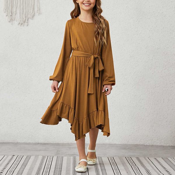 girls' dress shiying autumn and winter new style pure color elegant hem lace up lovely, Black;gray
girls' dress shiying autumn and winter new style pure color elegant hem lace up lovely, Black;gray
