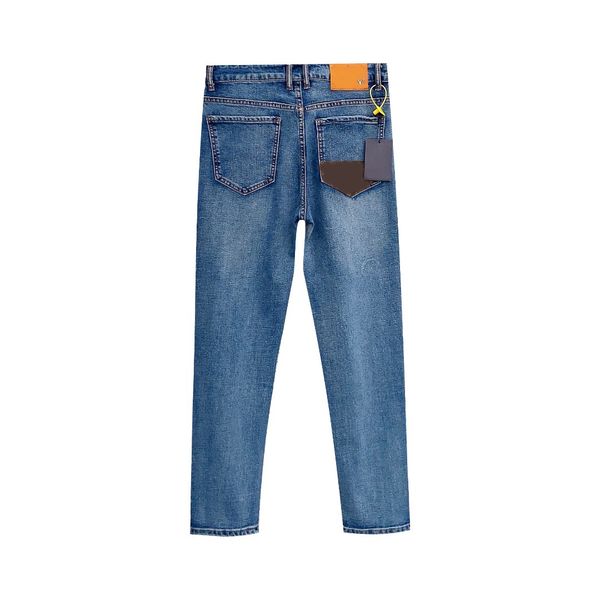 fashion designers men's denim jeans slim fit jeans spring and autumn thin pants lou vu, Blue
fashion designers men's denim jeans slim fit jeans spring and autumn thin pants lou vu, Blue