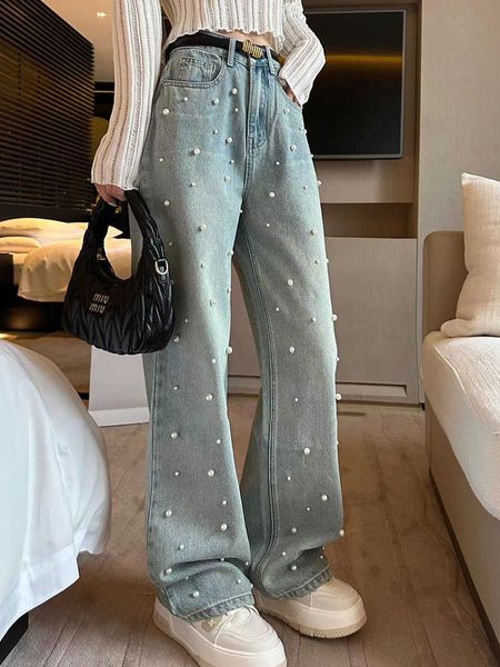 netizen heavy industry straight leg jeans 2023 new pearl design old high waist pants women's trend, Blue
netizen heavy industry straight leg jeans 2023 new pearl design old high waist pants women's trend, Blue