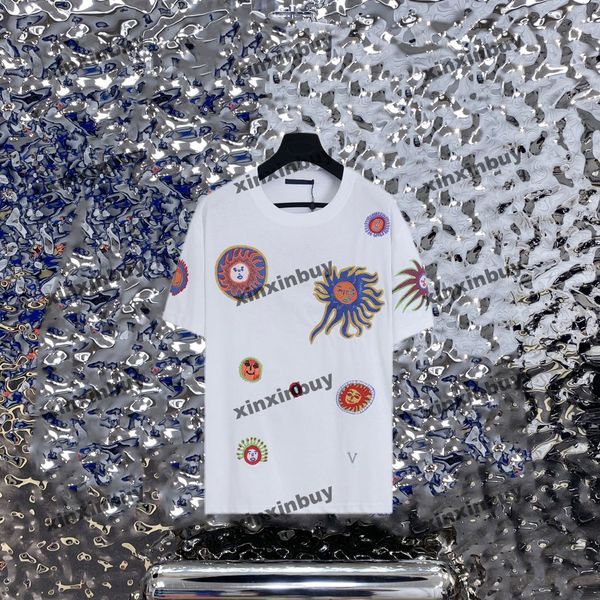 xinxinbuy men designer tee t shirt 23ss face fish sun pattern embroidery animal short sleeve cotton women black white s-xl, Black;brown
xinxinbuy men designer tee t shirt 23ss face fish sun pattern embroidery animal short sleeve cotton women black white s-xl, Black;brown