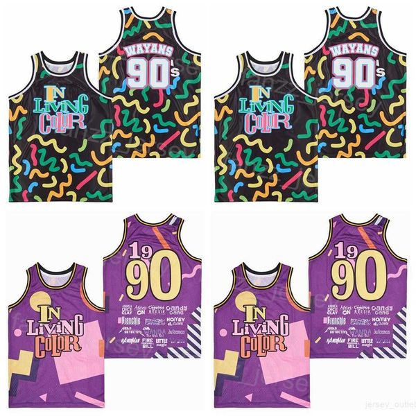 movie 90 wayans jerseys basketball tv series in living color 1990 retro sport pullover college breathable vintage hiphop university stitched, Black
movie 90 wayans jerseys basketball tv series in living color 1990 retro sport pullover college breathable vintage hiphop university stitched, Black