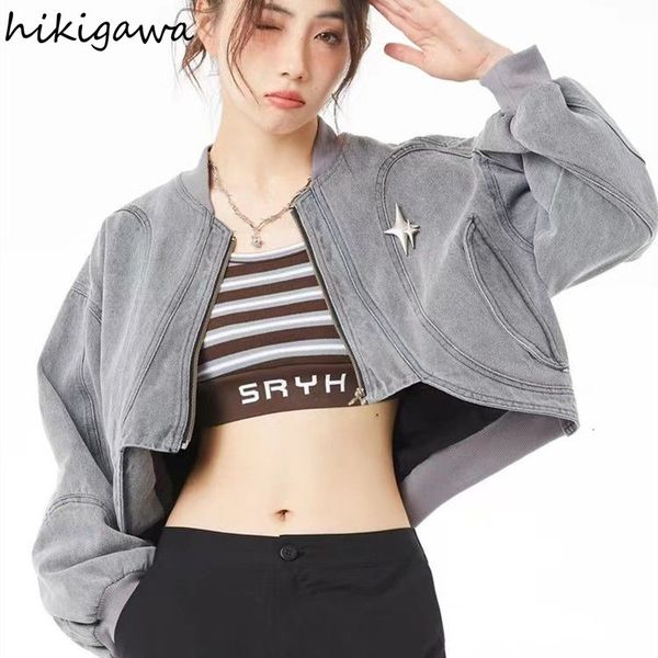 women's jackets street clothing y2k grade harajuku denim jacket women's vintage crop loose zipper youth clothing fashion casual ja, Black;brown
women's jackets street clothing y2k grade harajuku denim jacket women's vintage crop loose zipper youth clothing fashion casual ja, Black;brown