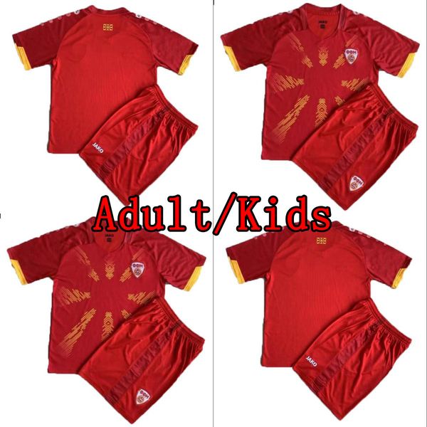 Image of 23/24 Northern Edonia Adult Kids Kit Soccer Jerseys National Team Home Away Adult Uniforms in Stock Men and Kids Kits Football Shirts