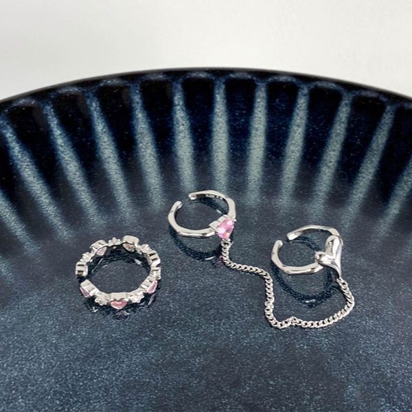 couple rings unique engagement ring love chain pink diamond zircon ring female students personality light luxury niche design sweet high-gra, Silver
couple rings unique engagement ring love chain pink diamond zircon ring female students personality light luxury niche design sweet high-gra, Silver