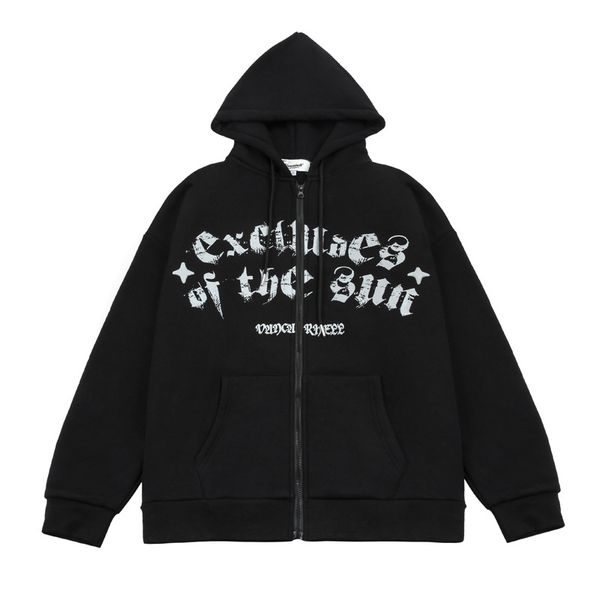 letter moon and five stars embrodiery zipper hooded hoodies men's streetwear retro oversized cardigan fleece winter sweatshirts, Black
letter moon and five stars embrodiery zipper hooded hoodies men's streetwear retro oversized cardigan fleece winter sweatshirts, Black