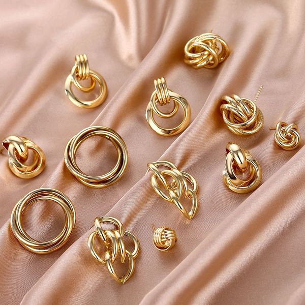stud iparam gold color alloy drop earrings for women exaggeration wedding simple fashion jewelry trend accessories 230424, Golden;silver
stud iparam gold color alloy drop earrings for women exaggeration wedding simple fashion jewelry trend accessories 230424, Golden;silver