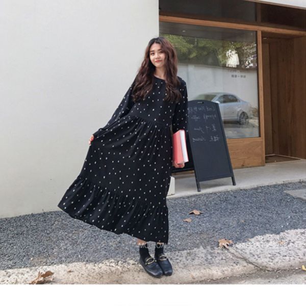 casual dresses plus size 4xl spring summer european style cothing loose long sleeve women print dot vestidos oneck robe ke808 230424, Black;gray
casual dresses plus size 4xl spring summer european style cothing loose long sleeve women print dot vestidos oneck robe ke808 230424, Black;gray