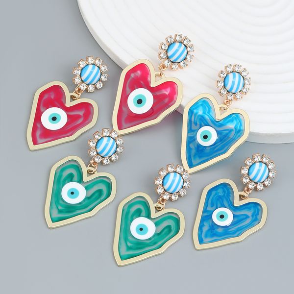 s3630 love heart evil eye dangle earrings for women resin blue eyes stud earrings, Silver
s3630 love heart evil eye dangle earrings for women resin blue eyes stud earrings, Silver
