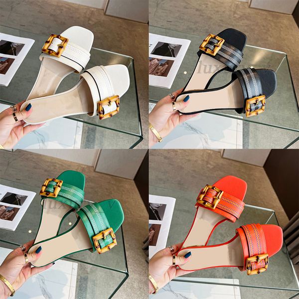 designer slippers bamboo decorative slides women flat sole sandals metal buckle chunky high heels indoor flats size 35-40 with box, Black
designer slippers bamboo decorative slides women flat sole sandals metal buckle chunky high heels indoor flats size 35-40 with box, Black