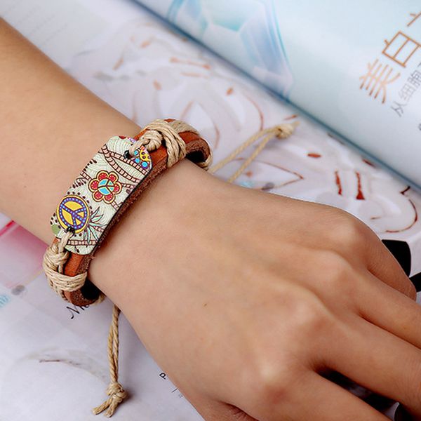 digital printing piece charm leather bracelet handmade jewelry for men and women, White
digital printing piece charm leather bracelet handmade jewelry for men and women, White