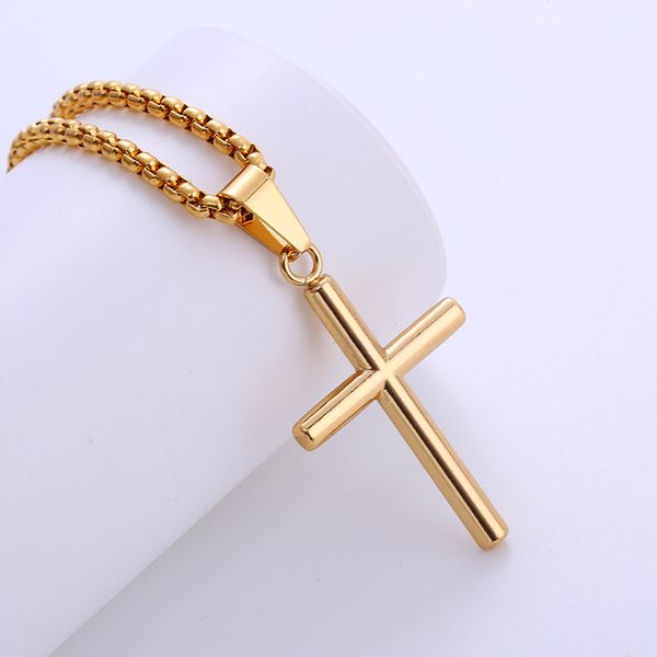 women mens smooth cross pendant necklace simple fashion gold stainless steel box rolo chain jewelry for friends boyfriends girlfriends gifts, Silver
women mens smooth cross pendant necklace simple fashion gold stainless steel box rolo chain jewelry for friends boyfriends girlfriends gifts, Silver