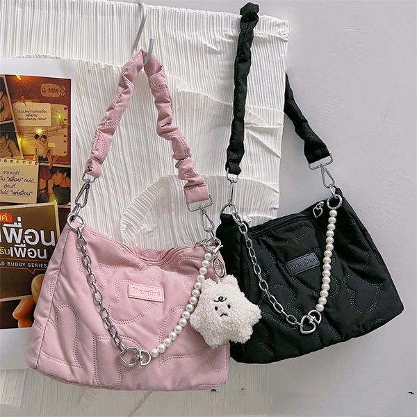 evening bags haex fashion heart thread women's trend chains shoulder female casual zipper beading kawaii girls handbags 230424
evening bags haex fashion heart thread women's trend chains shoulder female casual zipper beading kawaii girls handbags 230424