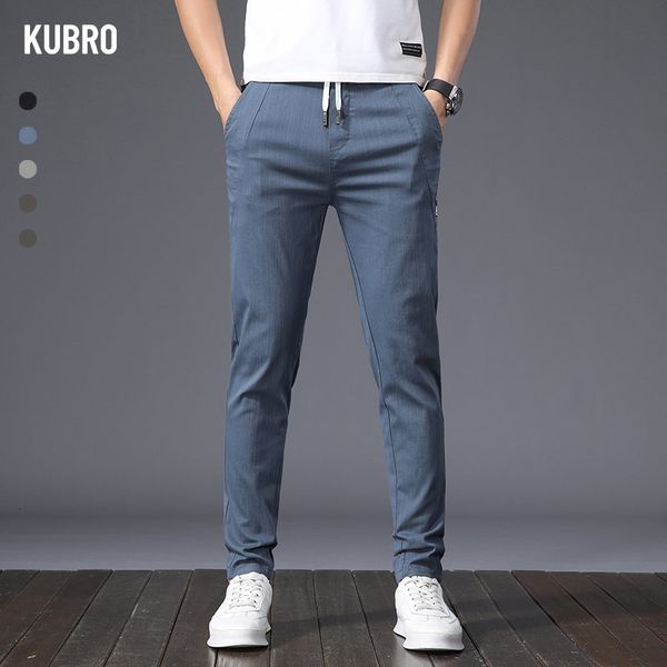 men's pants kubro men summer casual pants ice silk straight tube high drawstring elastic autumn male chic business blue trousers 230425, Black
men's pants kubro men summer casual pants ice silk straight tube high drawstring elastic autumn male chic business blue trousers 230425, Black
