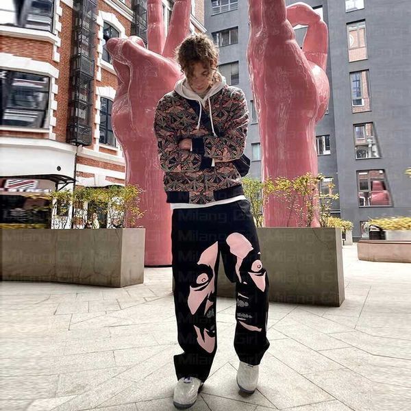 men's jeans y2k highwaisted pants american retro pocket tooling straightleg pants men street hiphop loose portrait print wideleg pants, Blue
men's jeans y2k highwaisted pants american retro pocket tooling straightleg pants men street hiphop loose portrait print wideleg pants, Blue