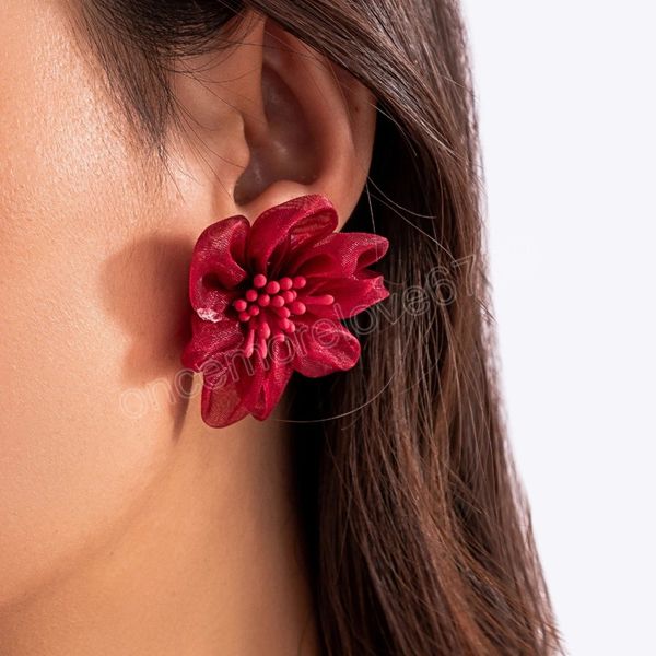 korean fashion lace rose flower stud earrings for women elegant piercing earrings ear jewelry y2k accessories, Golden;silver
korean fashion lace rose flower stud earrings for women elegant piercing earrings ear jewelry y2k accessories, Golden;silver