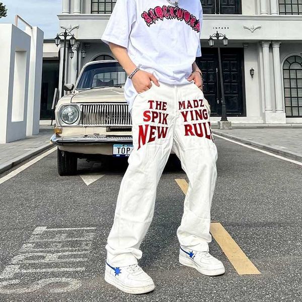 men's jeans men's street letter print jeans high street retro trend loose y2k pants oversized streetwear casual white straight leg, Blue
men's jeans men's street letter print jeans high street retro trend loose y2k pants oversized streetwear casual white straight leg, Blue