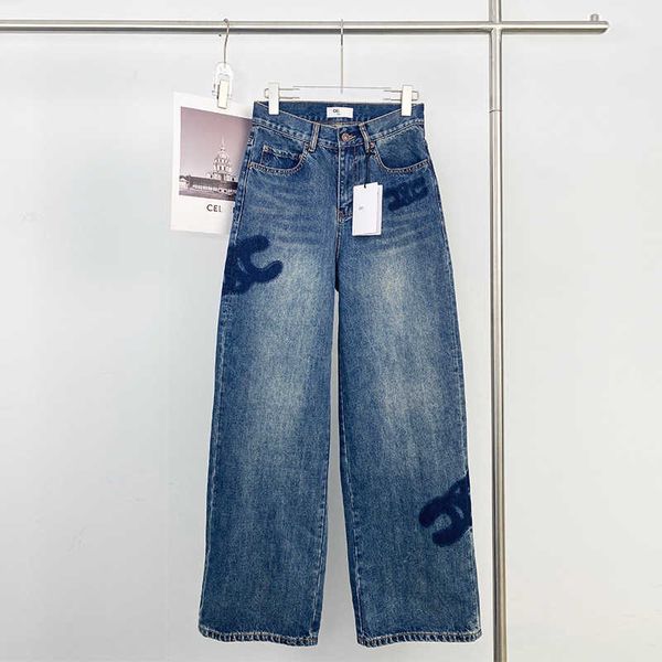 high edition 2022 autumn new american jeans waist slim wide leg pants for women, Blue
high edition 2022 autumn new american jeans waist slim wide leg pants for women, Blue