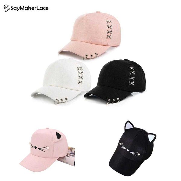 s hats 1pcs adjustable lovely embroidery hat spring fashion brand street cat ears snapback boy girl pearl baseball cap p230424, Yellow
s hats 1pcs adjustable lovely embroidery hat spring fashion brand street cat ears snapback boy girl pearl baseball cap p230424, Yellow