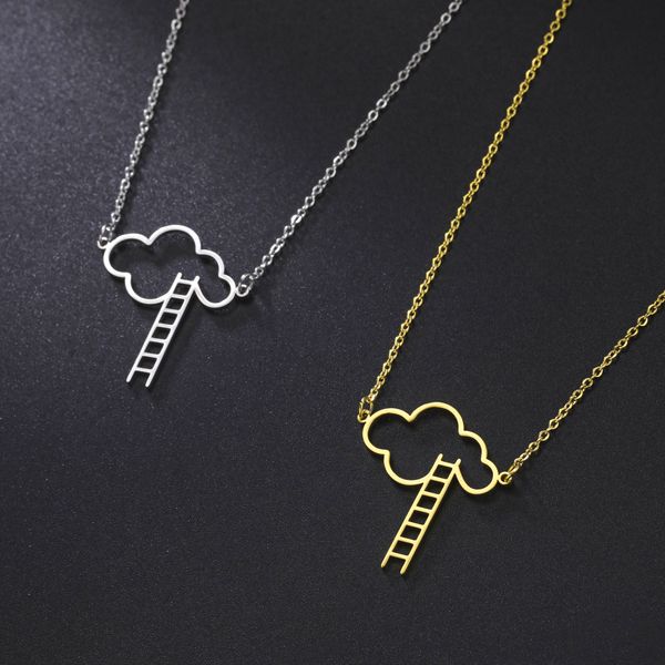 10pcs cute magic cloud with ladder pendant necklaces stainless steel fascinating abstract castle in the sky clavicle jewelry for girlfriends, Silver
10pcs cute magic cloud with ladder pendant necklaces stainless steel fascinating abstract castle in the sky clavicle jewelry for girlfriends, Silver