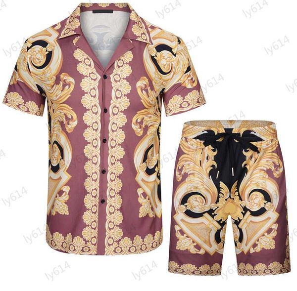 mens tracksuits gold floral print embellished short sleeve lapel shirts elastic-waisted fashion shorts track suit for men summer 1970, Gray
mens tracksuits gold floral print embellished short sleeve lapel shirts elastic-waisted fashion shorts track suit for men summer 1970, Gray