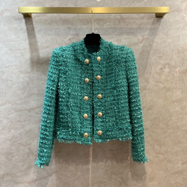 balm2023 women's brand jacket new autumn winter jacket ootd fashion metal buckle logo tweed coat cardigan designer high-grade casual ta, Black;brown 
balm2023 women's brand jacket new autumn winter jacket ootd fashion metal buckle logo tweed coat cardigan designer high-grade casual ta, Black;brown