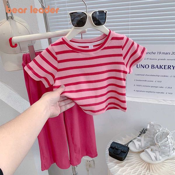 clothing sets bear leader girls clothing set 2023 summer new korean children set girls stripe knitted short sleeve+red wide leg pants 2 sets, White
clothing sets bear leader girls clothing set 2023 summer new korean children set girls stripe knitted short sleeve+red wide leg pants 2 sets, White