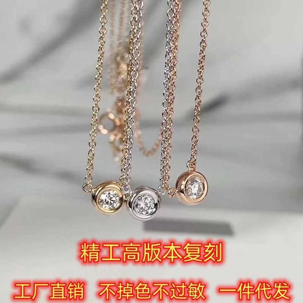 original seiko high edition reprint s925 sterling silver tiffay exquisite single diamond bubble round crowd 18k rose gold necklace female, Black
original seiko high edition reprint s925 sterling silver tiffay exquisite single diamond bubble round crowd 18k rose gold necklace female, Black