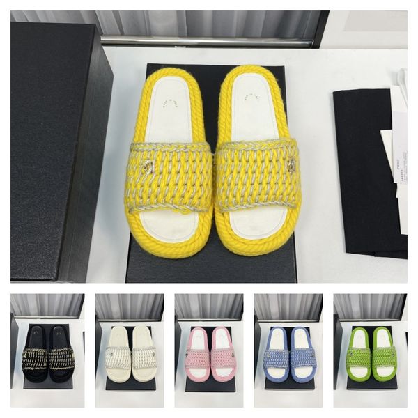 interlocking c womens slippers tweed straw woven slides sandals women slip on flat mules fashion beach mule brand flip flops casual slides s, Black
interlocking c womens slippers tweed straw woven slides sandals women slip on flat mules fashion beach mule brand flip flops casual slides s, Black