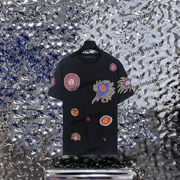 xinxinbuy men designer tee t shirt 23ss face fish sun pattern embroidery animal short sleeve cotton women black white s-2xl, Black;brown
xinxinbuy men designer tee t shirt 23ss face fish sun pattern embroidery animal short sleeve cotton women black white s-2xl, Black;brown