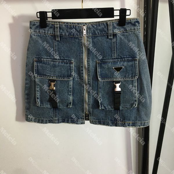 high waist womens skirts designer blue denim women skirts triangle badge a line skirt with zipper, Black
high waist womens skirts designer blue denim women skirts triangle badge a line skirt with zipper, Black