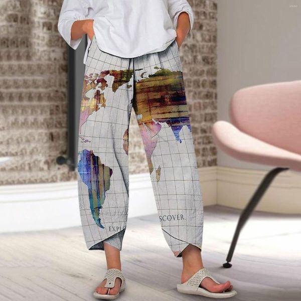 Women' Pants Summer Wide Leg Women Vintage Palazzo Fashion Long Trousers Casual Elastic Waist Harem Printed Pantalon, Bu
Women' Pants Summer Wide Leg Women Vintage Palazzo Fashion Long Trousers Casual Elastic Waist Harem Printed Pantalon, Bu