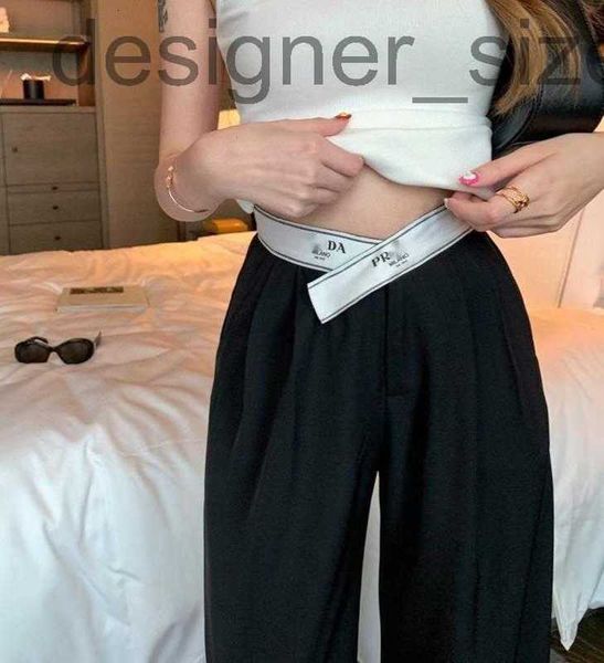 women's pants & capris designer 23 spring/summer new asymmetric ribbon waistband decoration high waist straight tube wide leg pants fas, Black;white
women's pants & capris designer 23 spring/summer new asymmetric ribbon waistband decoration high waist straight tube wide leg pants fas, Black;white