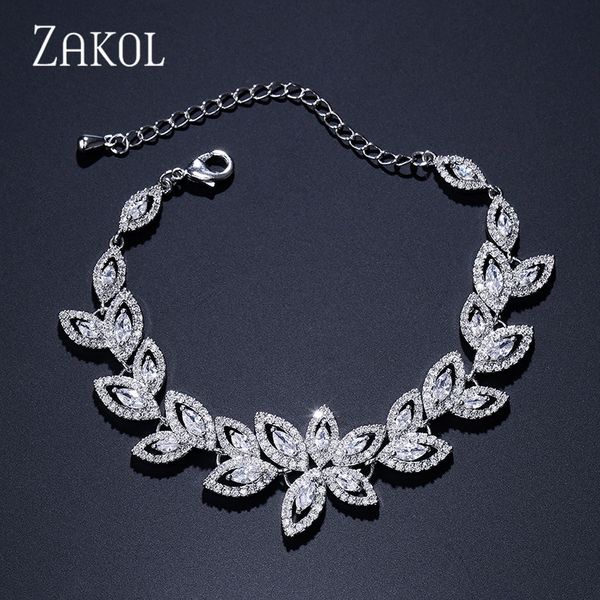 charm bracelets zakol bridal jewelry fashion aaa cubic zirconia flower leaf bracelet for women wedding dinner party birthday gift bp2134 230, Golden;silver
charm bracelets zakol bridal jewelry fashion aaa cubic zirconia flower leaf bracelet for women wedding dinner party birthday gift bp2134 230, Golden;silver