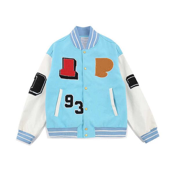 high-end designer jacket brand coat classic heavy industry embroidery men's and women's casual thickened cardigan leather sleeve b, Black
high-end designer jacket brand coat classic heavy industry embroidery men's and women's casual thickened cardigan leather sleeve b, Black