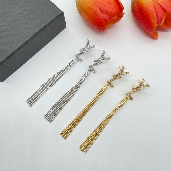 luxury brand fashion tassel studs for women simple diamond letters y lady long tassel earrings jewelry ear stud, Golden;silver
luxury brand fashion tassel studs for women simple diamond letters y lady long tassel earrings jewelry ear stud, Golden;silver