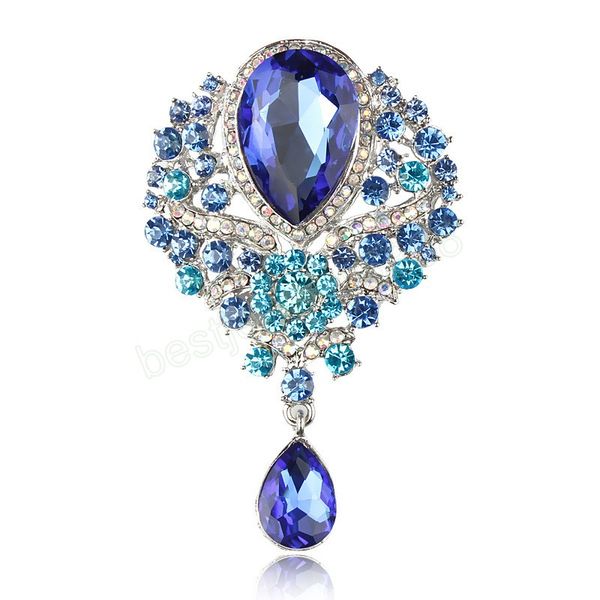 luxury rhinestone alloy brooch for women large zircon crystal teardrop wedding pendant brooch pin accessories jewelry gift, Gray
luxury rhinestone alloy brooch for women large zircon crystal teardrop wedding pendant brooch pin accessories jewelry gift, Gray