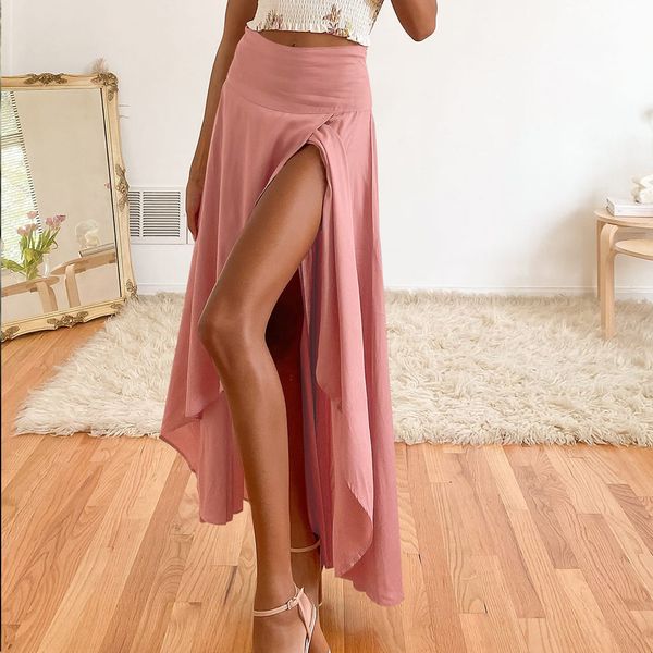 skirts casual skirt high waist summer lightweight asymmetrical slit wrap elastic flowy solid color for women party 230424, Black
skirts casual skirt high waist summer lightweight asymmetrical slit wrap elastic flowy solid color for women party 230424, Black