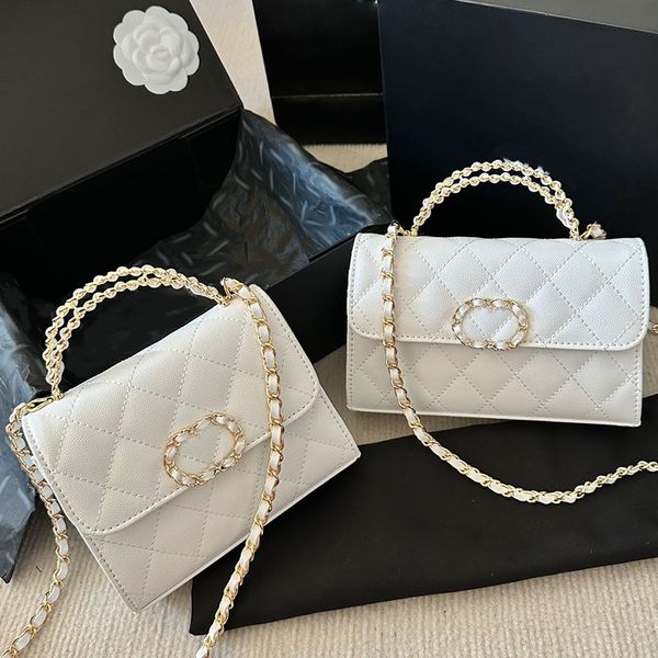 15/18cm women designer handle mini flap bag caviar leather gold metal hardware crossbody shoulder handbag makeup purse luxury sacoche quilte
15/18cm women designer handle mini flap bag caviar leather gold metal hardware crossbody shoulder handbag makeup purse luxury sacoche quilte
