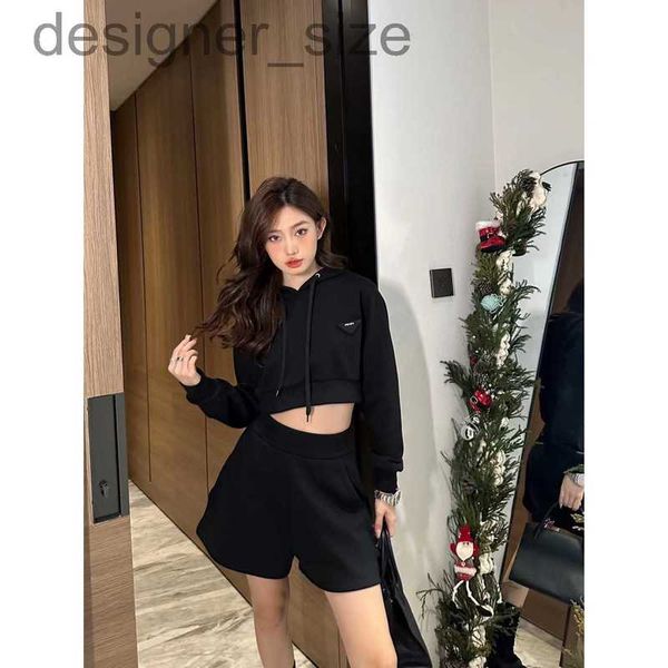 two piece dress designer casual hooded short long sleeved sweater set with elastic waist casual shorts with a shaped chest pendant triangle, White
two piece dress designer casual hooded short long sleeved sweater set with elastic waist casual shorts with a shaped chest pendant triangle, White