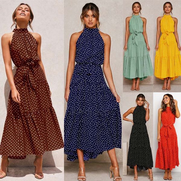 casual dresses summer long dress polka dot casual dresses black halter strapless, Black;gray
casual dresses summer long dress polka dot casual dresses black halter strapless, Black;gray