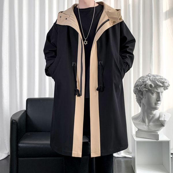 men's trench coats midlength kneelength trench coat winter wear 230424, Tan;black
men's trench coats midlength kneelength trench coat winter wear 230424, Tan;black