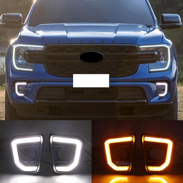 car accessories drl fog lamp decoration led daytime running light for ford everest 2022 2023 with dynamic turn signal
car accessories drl fog lamp decoration led daytime running light for ford everest 2022 2023 with dynamic turn signal