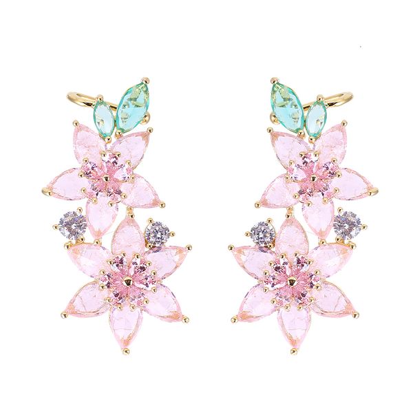 ear cuff beautiful ice stone flower cuff earrings luxury lady's gold plating zircon crystal angel ear sweep climber earrings 230425, Silver
ear cuff beautiful ice stone flower cuff earrings luxury lady's gold plating zircon crystal angel ear sweep climber earrings 230425, Silver